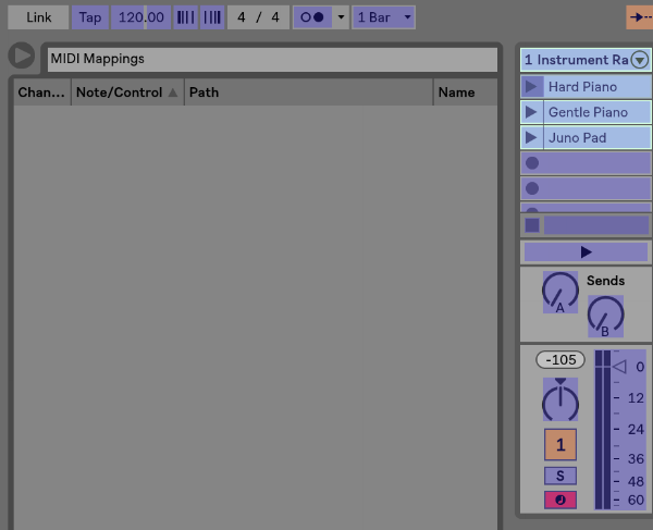 Ableton Mapping editor