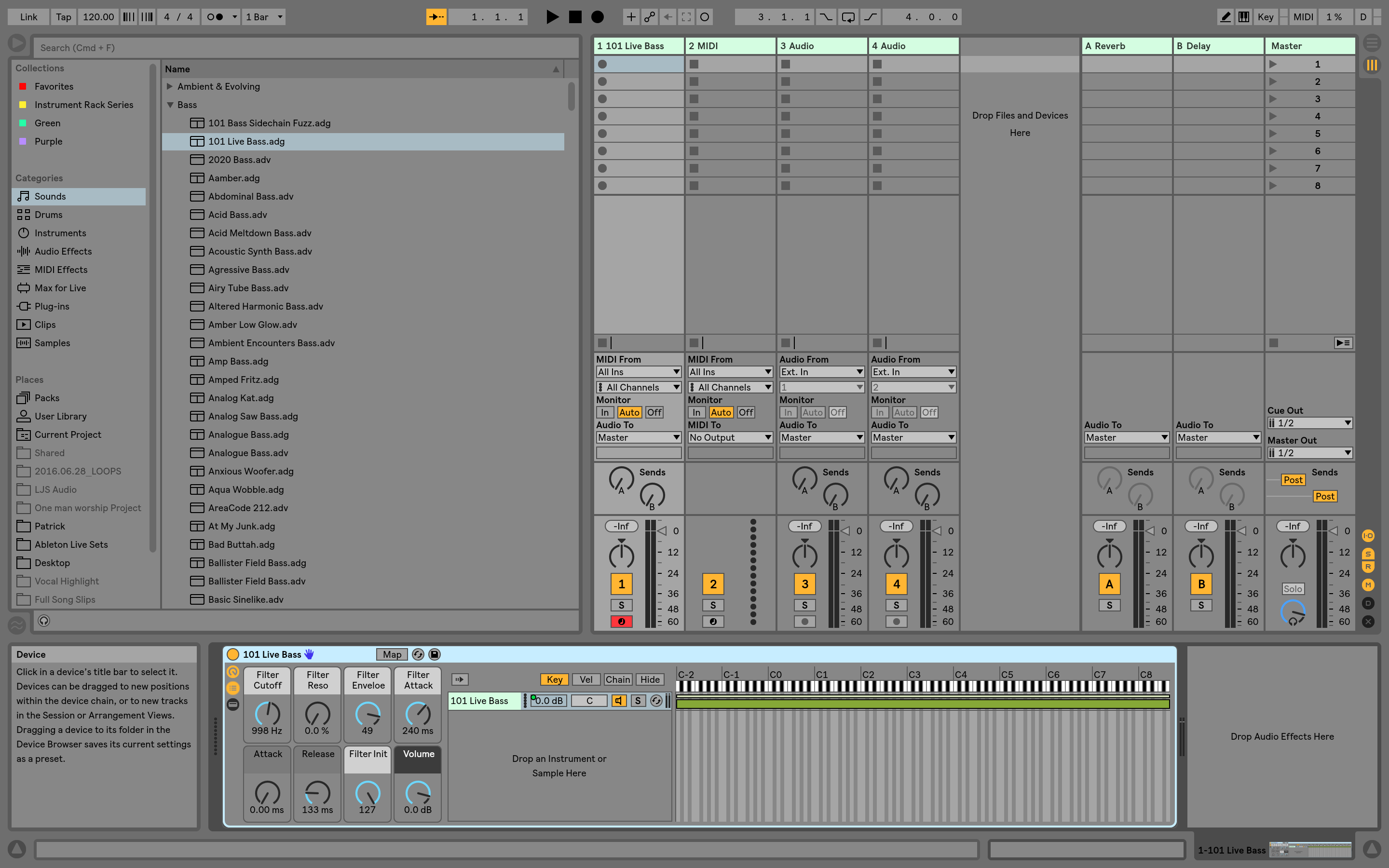 Ableton Browser With Instrument